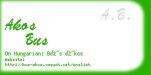akos bus business card